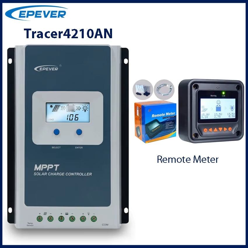40A MPPT Solar Charge Controller 12V/24V Battery Voltage Max Solar Panel 100V  Regulator with LCD Data Remote Monitor