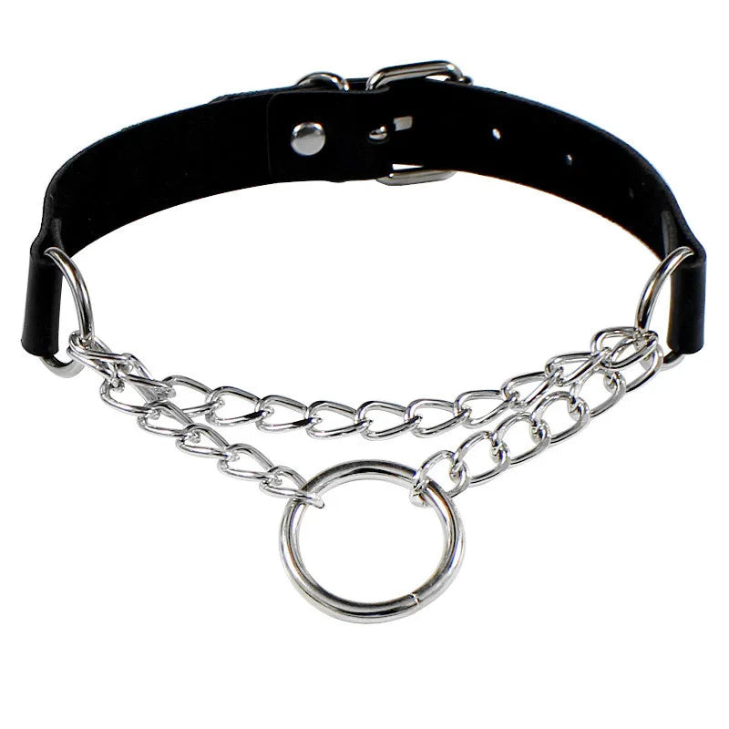 Sexy Spike Punk Collar Leather Choker Necklace Bondage Goth Jewelry Women Party Club Gothic Necklace Accessories Festival Choker