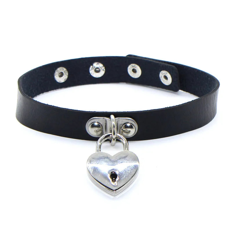 Sexy Spike Punk Collar Leather Choker Necklace Bondage Goth Jewelry Women Party Club Gothic Necklace Accessories Festival Choker