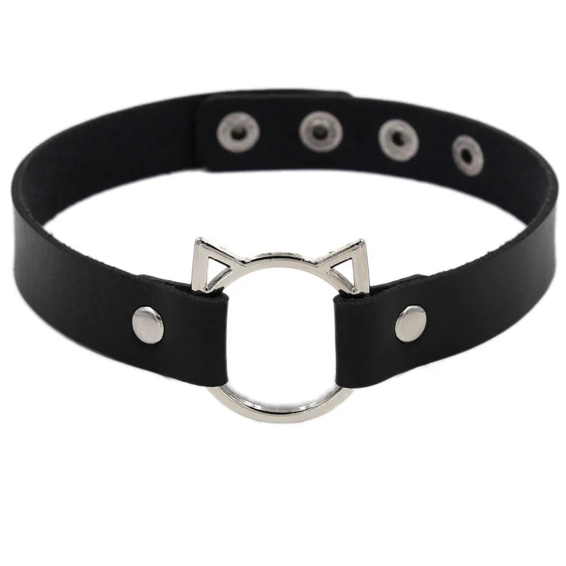 Sexy Spike Punk Collar Leather Choker Necklace Bondage Goth Jewelry Women Party Club Gothic Necklace Accessories Festival Choker