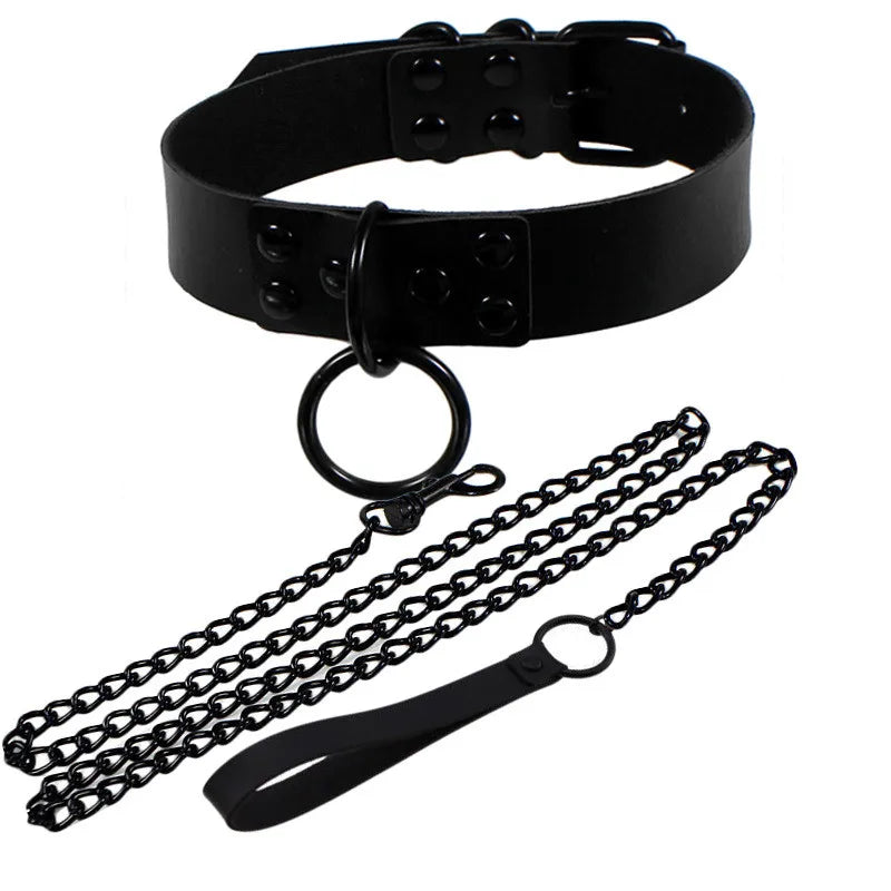 Sexy Spike Punk Collar Leather Choker Necklace Bondage Goth Jewelry Women Party Club Gothic Necklace Accessories Festival Choker
