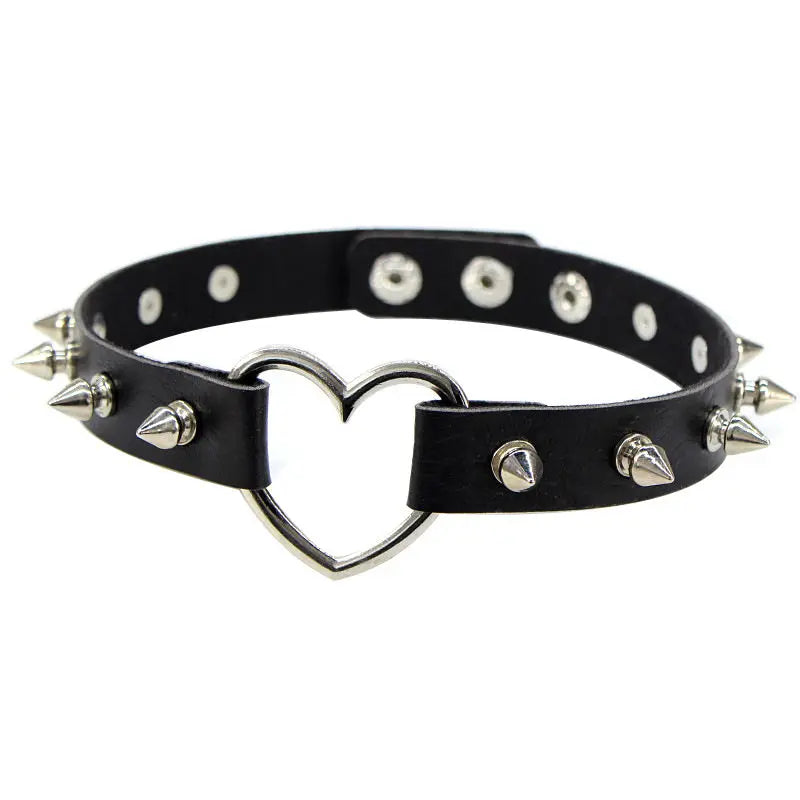 Sexy Spike Punk Collar Leather Choker Necklace Bondage Goth Jewelry Women Party Club Gothic Necklace Accessories Festival Choker